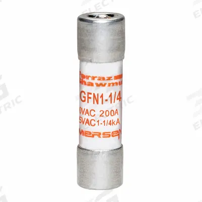 MERSEN Fuse: GFN Series, Midget, Time-Delay, 1.25 A, 250 V AC, 13/32 in x 1 1/2 in - Time-Delay Cylindrical Fuses