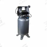 GAST Electric Air Compressor: 2 hp, 1 Stage, Hot Dog, 2 gal, 8.9 cfm, 125 psi, Oil-Less, Base Model (MPN 120R-200S). Key specifications — attr48430: GAST; attr48445: 60 Hz; attr48448: 24 in Flexible Hose Connector; attr48450: 208-240V AC; attr48474: Single; attr48487: Horizontal.
