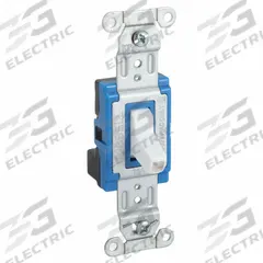 HUBBELL Wall Switch: Toggle Switch, 3-Way, Maintained, White, 120/277V AC, 15 A (MPN SNAP1203ILW). Key specifications — Illuminated: Yes; Voltage Rating: 120/277V AC.