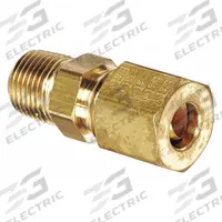 WEATHERHEAD Compression Fitting Adapter: 1/4 in OD x 1/8 in Pipe Fitting Size, Compression x MNPT (MPN 68X4). Key specifications — Brand: WEATHERHEAD.