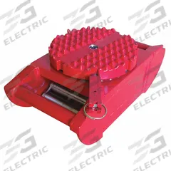 DAYTON Machine Roller: 15,000 lb, 5 in Deck Ht, 5 3/4 in L x 5 3/4 in W, (15) Rollers, Textured, Red (MPN 21D022). Key specifications — Top Plate Surface: Textured; Brand: DAYTON; Color: Red.