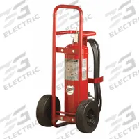 BUCKEYE Wheeled Fire Extinguisher: 50 lb Extinguisher Capacity, 10A:160B:C, Monoammonium Phosphate (MPN 30010). Key specifications — Brand: BUCKEYE; Construction: Steel Cylinder with Steel Valve.