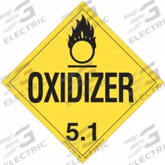 LABELMASTER Oxidizer Placard: Oxidizer, 10 3/4 in x 10 3/4 in, 10 3/4 in Label Ht, Vinyl, 25 PK (MPN Z-PVX). Key specifications — Brand: LABELMASTER; Message: Oxidizer.