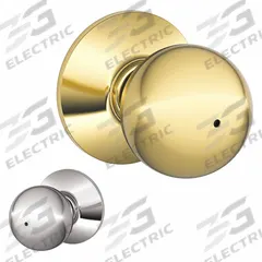 SCHLAGE RESIDENTIAL Door Lockset: Privacy Knob Locksets, Chrome (MPN F40 ORB 605X625). Key specifications — Lockset Style: Orbit.