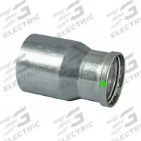 VIEGA PROPRESS Crimp Fitting: 4 in CTS x 3 in CTS Size, Straight, FTG x Press-fit, Stainless Steel (MPN 80260). Key specifications — Brand: VIEGA PROPRESS.