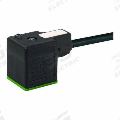 MURRELEKTRONIK Cordset: MSUD A Female Right Angle x Bare Wire, 10 m Cable Lg, PUR, Black - DIN Form A Solenoid Connector Single-Ended Cordsets
