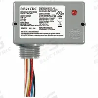 RIB Enclosed Pre-Wired Relay: 10 A Rating, SPDT, 0.50 in NPT (MPN RIB21CDC). Key specifications — Nipple Size: 0.50 in NPT; Brand: RIB.