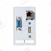 MURRELEKTRONIK Data Insert: RJ45 Cat5E/SUB-D9/USB, 51 mm x 88 mm (MPN 4000-68000-1430000). Key specifications — Brand: MURRELEKTRONIK; Data Port Configuration: (1) RJ45 CAT5e; Insert Design: Data Insert.