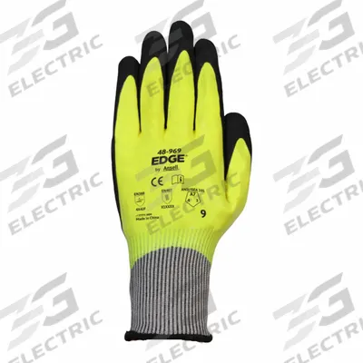 ANSELL Knit Gloves: 2XL ( 11 ), ANSI Cut Level A7, Palm, Double Dipped, Nitrile - Heavy-Duty Cut-Resistant Gloves with Nitrile Coating