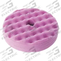 3M Finishing Pad: Pad, Unthreaded Center Hole, Foam, 6 in Outside Dia, Purple, 2,000 RPM Max Speed (MPN 33034). Key specifications — Texture: Waffle; Material: Foam; Product Type: Pad; Compatible Tool Type: Polishers; Color: Purple; Compatible Surface Material: Paint; Features: Combines the Cut of a Compounding Pad and the Finish of a Polishing Pad; Brand: 3M.