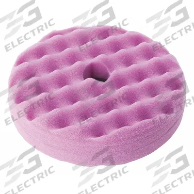 3M Finishing Pad: Pad, Unthreaded Center Hole, Foam, 6 in Outside Dia, Purple - Vehicle Finishing Pads