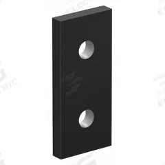 Straight Flat Plate: Straight Flat Plate, 10 Series, 3/16 in x 7/8 in x 2 in, For 17/64 in Slot Wd (MPN 4107-BLACK). Key specifications — Material: Aluminum; Brand: 80/20; Finish: Anodized.