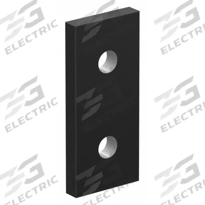 80/20 Straight Flat Plate: Straight Flat Plate, 10 Series, 3/16 in x 7/8 in x 2 in - Plate Connectors