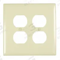 LEGRAND Wall Plate: Duplex Outlet, 2 Gang, Ivory, Jumbo Size (MPN TPJ82I). Key specifications — Brand: LEGRAND; Material: Nylon.