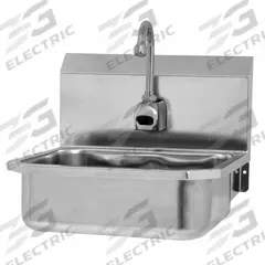 SANI-LAV Hand Sink: 1 Stations, 5 in Bowl Dp, 14 in Bowl Lg, 11 in Bowl Wd, Faucet Included, 18 ga (MPN ES2-605L). Key specifications — Includes Side Splash: Side Splash Not Included; Series: Stainless Steel Hand Wash Sink; Brand: SANI-LAV; Power Source: AC Powered.