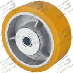 APPROVED VENDOR Caster Wheel: 6 in Wheel Dia., 2 1/2 in Wheel Wd, Polyurethane, 1,600 lb Load Rating (MPN P-UY-060X025/075K-001). Key specifications — Brand: APPROVED VENDOR; Wheel/Tread Color: Orange.