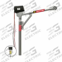OZ LIFTING PRODUCTS Davit Crane: Steel, Electric, 500 lb Max. Load Capacity, 3.8 ft to 5.6 ft (MPN OZ500DAV-DCW). Key specifications — Material: Steel; Brand: OZ LIFTING PRODUCTS; Body Material: Steel.
