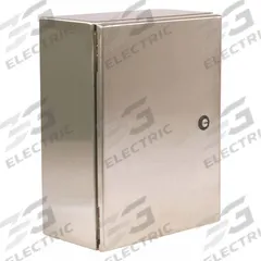 WIEGMANN Enclosure: 304 Stainless Steel, 48 in x 36 in x 10 in, NEMA 12/13/3R/4/4X, Solid Cover (MPN N412483610SSC). Key specifications — Brand: WIEGMANN; Closure Method: 1/4-Turn Latch; Enclosure Material: 304 Stainless Steel; Knockouts: Not Included.