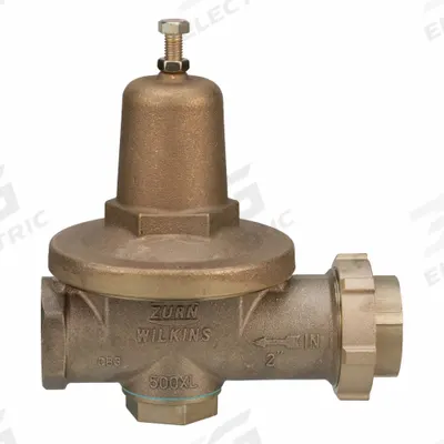 WILKINS Water Pressure Reducing Valve: FNPT x FNPT, 2 in Pipe Size, Bronze - High Capacity Water Pressure Regulators