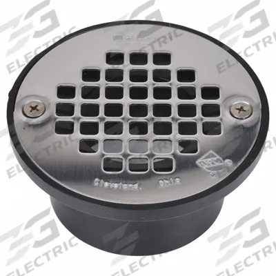 OATEY Floor Drain: 4 in Overall Dia, 4 in Grate Size, 2 in Nominal Pipe Size - Plastic Floor Drains for Unfinished Floors