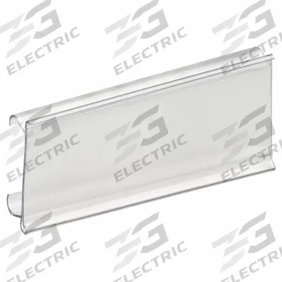 AIGNER Label Holder: 3 in x 1 1/4 in, Clear, Slide-In, 25 Label Holders, Snap-On - Snap-On Label Holders
