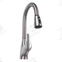 EZ-FLO Gooseneck Pull Out Kitchen Faucet: Metal, Single-Post, Deck, 1 Mounting Holes, Brushed Nickel (MPN 10389). Key specifications — Brand: EZ-FLO.