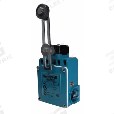 Honeywell Non Plug-In Limit Switch: 22 mm Mounting Hole Vertical Center to Center Distance, GLE - Roller Lever-Arm Limit Switches