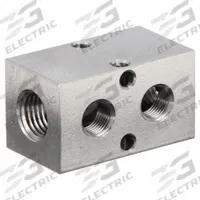 PNEUMADYNE INC Pipe Manifold Fitting: Inline, NPT x NPT, Rectangle, Stainless Steel, 1/4 in NPT (MPN M10-125-2-SS). Key specifications — Material: Stainless Steel; Brand: PNEUMADYNE INC; Specific Fitting Shape: Rectangle.