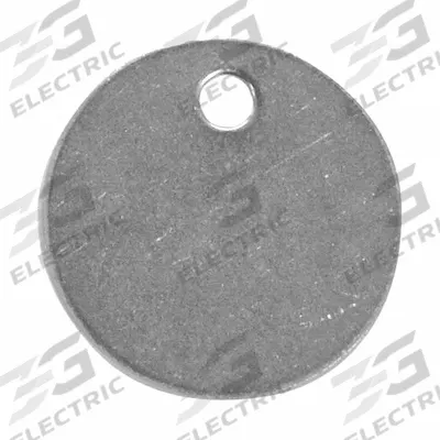 C.H. HANSON Blank Tag: Stainless Steel, 1 3/8 in Dia, Silver, 0.04 in Thick, Round - General Purpose Blank Valve Tags