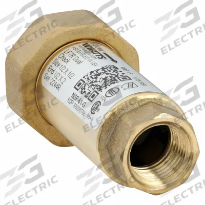 Watts Dual Check Valve: LF7R, 1/2 in Pipe Size, FNPT x FNPT, 15.5 gpm Flow Rate - Potable Water Dual Check Backflow Preventers