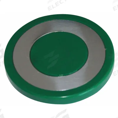 EATON Mushroom Head: 30 mm Panel Size, Non-Illuminated, Metallic - Heads for Push Buttons
