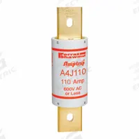 MERSEN Fuse: A4J Series, Class J, Blade Body, Fast-Acting, 110 A, 600 V AC, 300 V DC, Non-Indicating (MPN A4J110). Key specifications — Series: A4J; Brand: MERSEN.