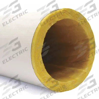 OWENS CORNING Pipe Insulation: Tube, Fiberglass, Slit with Adhesive and Flap, 1 in Thick - Fiberglass Straight Tube Insulation