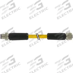 Cordset: M12 Female Straight X Bare Wire, 5 Pins, Yellow, TPE, 3 m Cable Lg, 12 A Max Current (A) (MPN 7700-P4221-U0D0300). Key specifications — Cable Jacket Color: Yellow; End 1 Gender: Female; End 1 Mounting Orientation: Straight; End 2 Connection Type: Bare Wire; IP Rating: IP66K; Brand: MURRELEKTRONIK; Wire Size: 16 AWG; Cable Jacket Material: TPE.