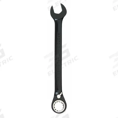 PROTO Combination Wrench: Alloy Steel, Black Chrome, 13 mm Head Size, 7 in Overall Lg - Metric Spline Ratcheting Combination Wrenches