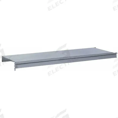 LYON Bulk Storage Rack: 96 in x 24 in x 3 5/8 in, 14 ga Beams, Steel - Ribbed Steel Decking Bulk Rack Shelf Kits