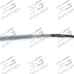 CHAINFLEX Control Cable: 16 AWG Conductor Size, 7 Conductors, PVC, Order by the Foot, Gray (MPN CF140US-15-07). Key specifications — Conductor Size: 16 AWG; Minimum Bend Radius Factor - Fixed: 7.5 x OD; Minimum Bend Radius Factor - Flexible: 8 x OD; Shielding: Shielded; Brand: CHAINFLEX.