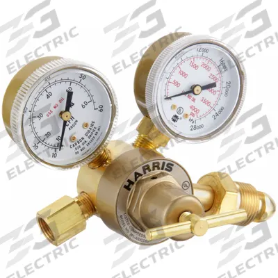 HARRIS Flow Gauge Regulator: CGA 580 Inlet, 5/8"-18 F RH Outlet - Flow Gauge Regulators
