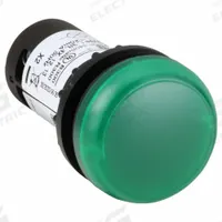 EATON Flush Panel Light: 22 mm Panel Mounting Hole Dia, LED, Green, Flush Head, C22 (MPN C22-L-G-24). Key specifications — Brand: EATON; Electrical Connection: Terminal Clamp.