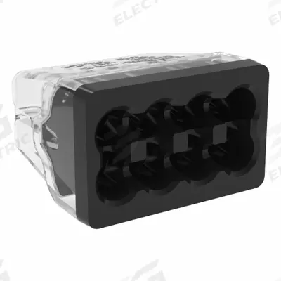 IDEAL Push-In Wire Connector: In-Sure Series, 8 Port, 20 AWG – 12 AWG Solid Wire Size Range - Push-In Connectors