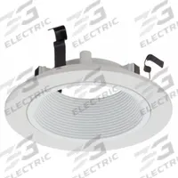 Recessed Down Light Trim: 4 in Dia, Halogen/Incandescent/LED, For Flat Ceiling, 35.8 W, White (MPN 10F202). Key specifications — Trim Color: White; Trim Material: Metal; Brand: APPROVED VENDOR; Lighting Technology: LED; Ceiling Type: Flat Ceiling; Trim Style: Baffle.