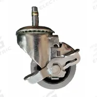 APPROVED VENDOR Stem Caster: Swivel, Side Brake, 3 in Wheel Dia., 1 1/4 in Wheel Wd, Rubber, Plastic (MPN P12S-PRP030B-SG1-WB-EL). Key specifications — attr1111099: APPROVED VENDOR; attr1111095: Gray; attr1176855: Swivel with Brake.