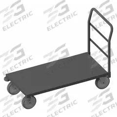 APPROVED VENDOR Platform Truck: 3,600 lb, 60 in L x 36 in W x 11 1/8 in H Deck, Solid, 12 ga Deck (MPN EPTRB36608PU95). Key specifications — Side Panel Type: No Side Panels; Brand: APPROVED VENDOR; Color: Gray; Caster/Wheel Configuration: (2) Rigid.