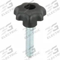 KIPP Hand Knob: 7 Point, Plastic w/ Steel Thread, M8 Thread, 35 mm Thread Lg, 32 mm Dia (MPN K0155.408X35). Key specifications — Brand: KIPP.