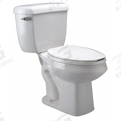 ZURN Tank Toilet: EcoVantage, Not ADA Compliant, Left Hand Trip Lever - Floor-Mount Two-Piece Pressure-Assist Toilet