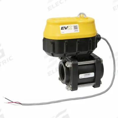 BANJO Electrically Actuated Two-Way Ball Valve: 1 1/2 in Nominal Valve Size, 24V DC - Polypropylene Electrically-Actuated Ball Valves