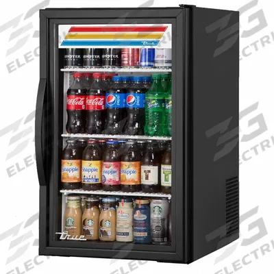 TRUE REFRIGERATION Freezer Merchandiser: 33 1/2 in x 20 1/2 in x 26 3/8 in, Black - Countertop Refrigerator Merchandisers