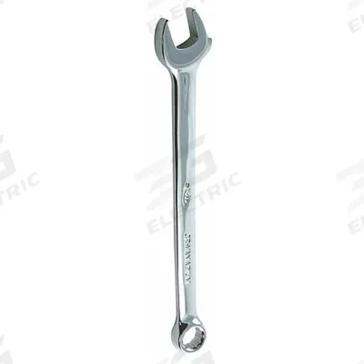 KTI Combination Wrench: Alloy Steel, Chrome, 10 mm Head Size, 6 3/8 in Overall Lg - Metric 12-Point Combination Wrenches