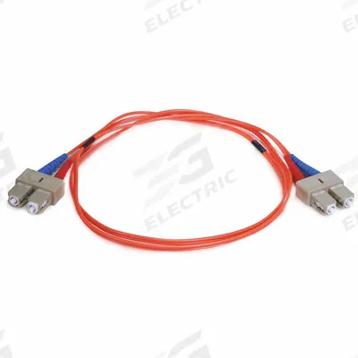 MONOPRICE Fiber Optic Patch Cord: Multi-Mode, 1 m Lg, SC End 1, SC End 2, Orange - Multi-Mode Fiber Optic Patch Cords
