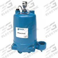 GOULDS Effluent Pump: 3/4 hp, 240V AC, Single Phase, 93 gpm Flow Rate @ 10' of Head, 67 ft Max. Head (MPN WE0712H). Key specifications — Impeller Material: Cast Iron; Rated Voltage: 240V AC; Brand: GOULDS; Switch: Not Included.